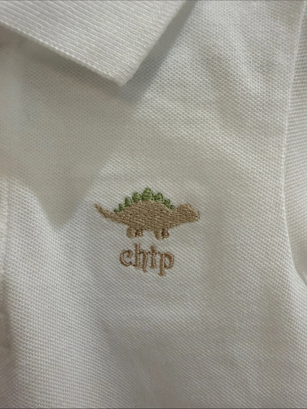 Lot of 4 The Children's Place White Polo Shirts with ‘Chip’ Monogram 3T